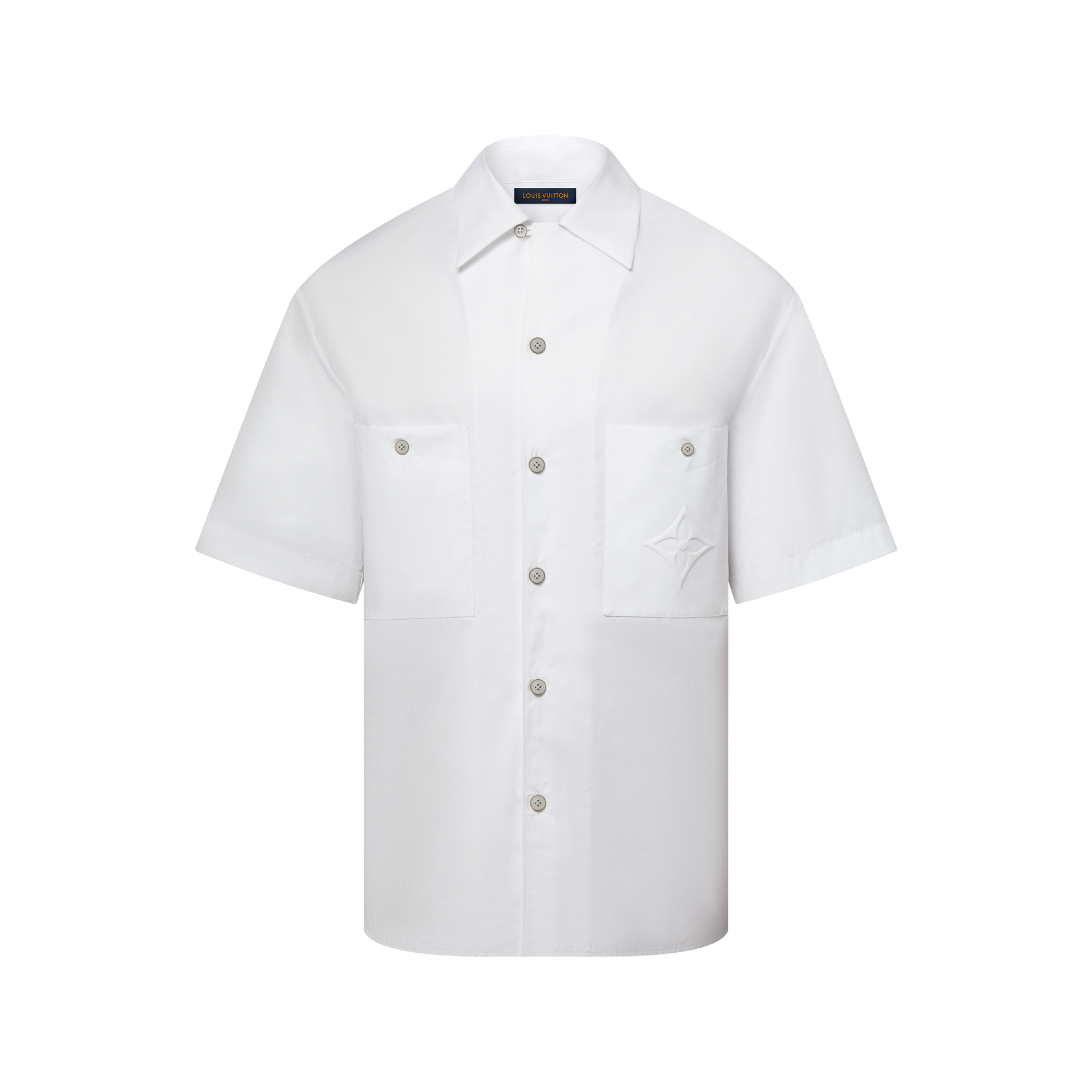 Signature Short-Sleeved Cotton Shirt - Luxury White | LOUIS VUITTON
